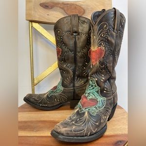 Gorgeous Leather Caborca Western Boots EUC